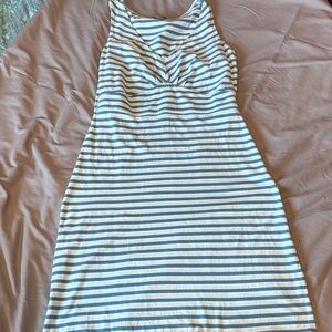 Old Navy Blue and White Striped Dress